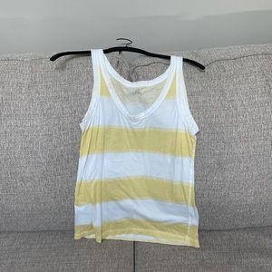 Yellow and White Striped Tank
